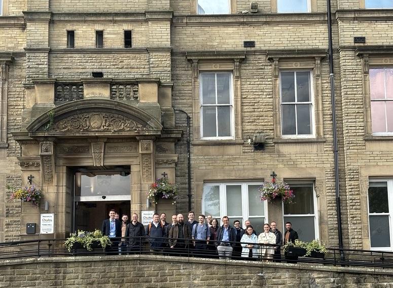 Design team gathered outside Chorley Town Hall