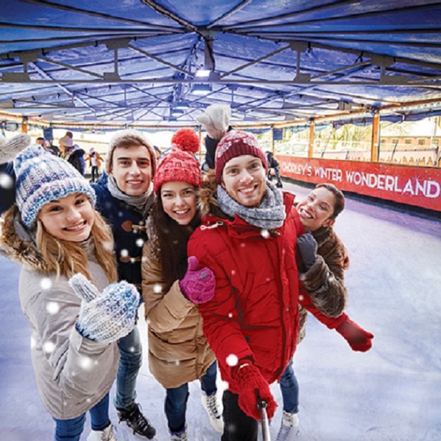 Ice skaters at Chorley's Winter Wonderland